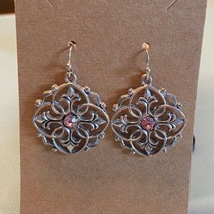 Pink gemstone earrings